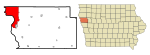 Woodbury County Iowa Incorporated and Unincorporated areas Sioux City Highlighted